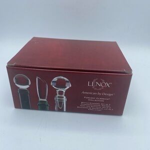 Lenox American By Design Tuscany Classics 3 Crystal Wine Bottle Stoppers NIB